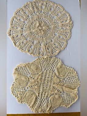 Vintage Handmade Crochet Doilies